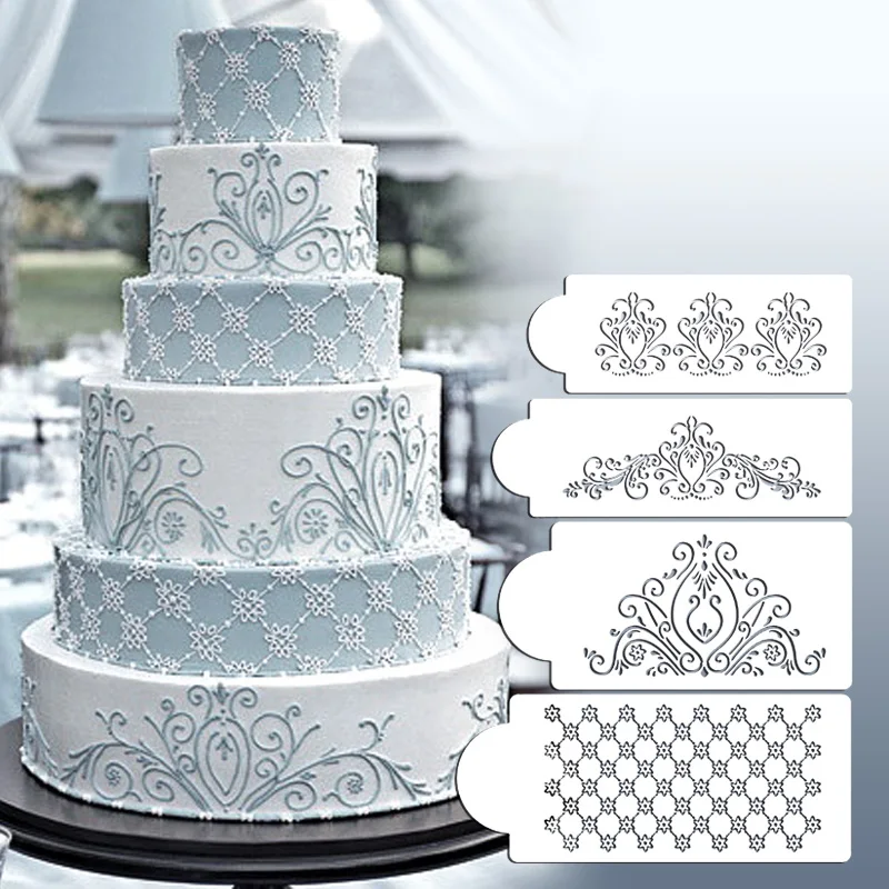 Princess Lace Cake Stencil Set Cake Craft Stencils Cake Border