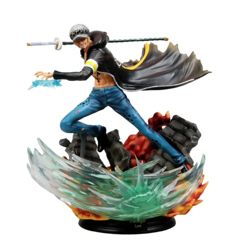 One piece Trafalgar Law ПВХ фигурки-Статуэтки one piece Аниме Law Luffy Коллекционная модель игрушки куклы Diorama 310 мм