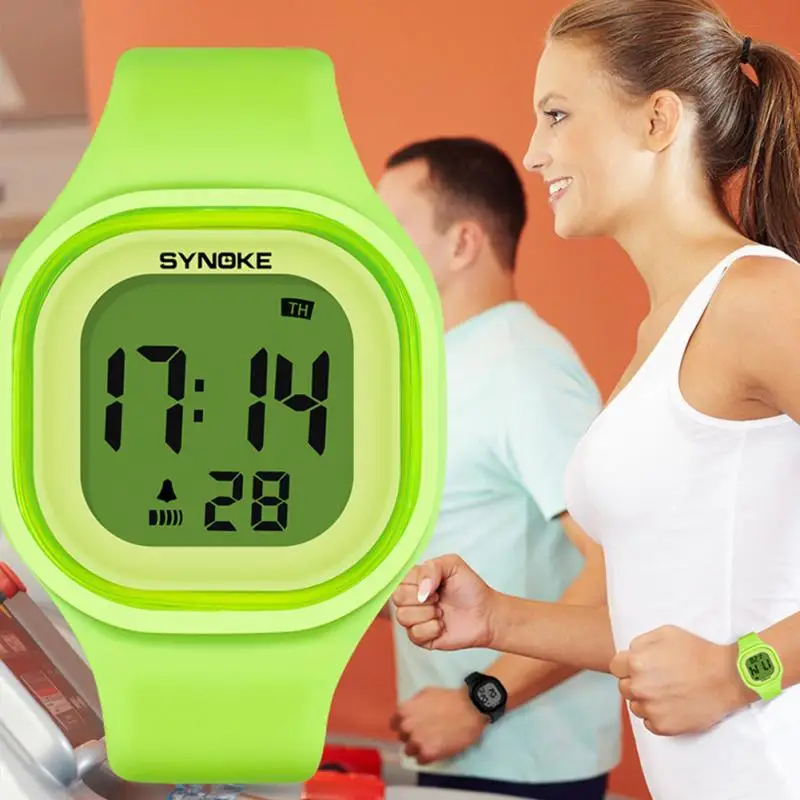 

Girls Sports LED Watch Timer Waterproof Silicone Digital Electronic Wrist Watch Female Electronic Watch relogio feminino