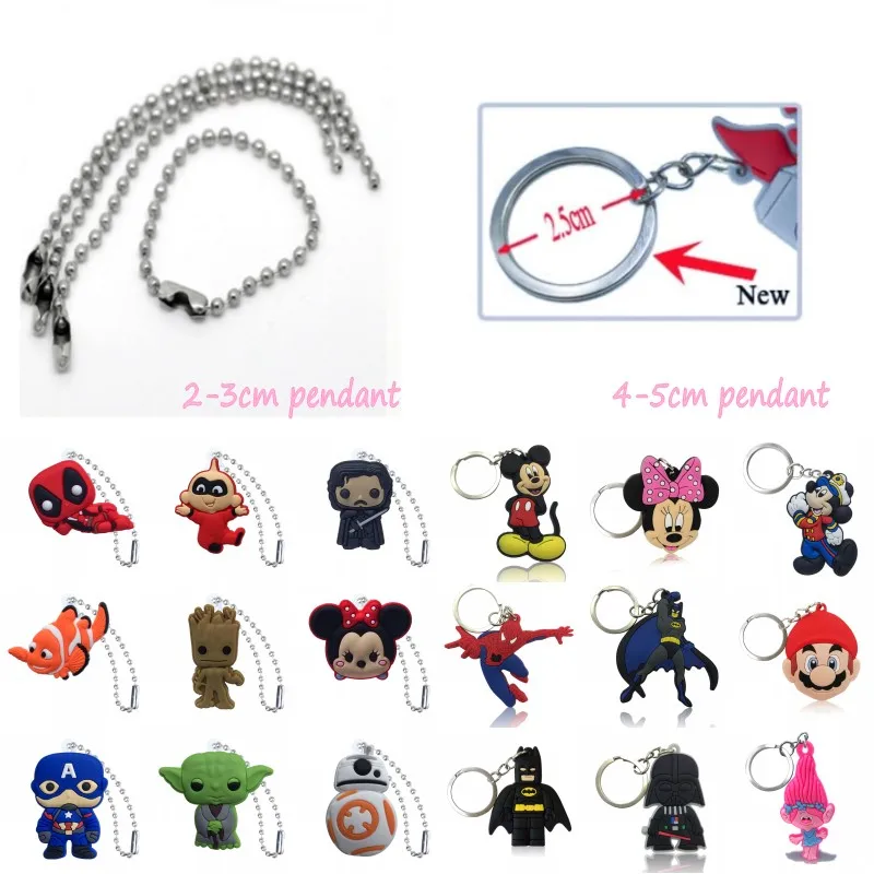 

20pcs Avenger Mickey Cartoon Figure Keychain Game of Thrones Key Ring Ball Chains Super Mario Key Chain Kids Gift Party Favors