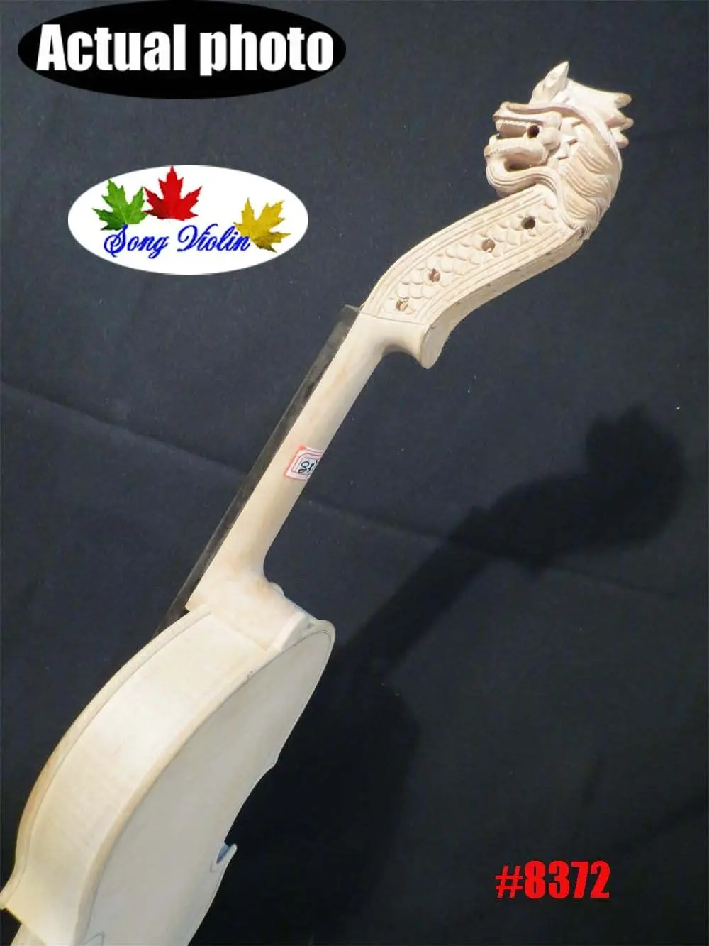 Strad стиль незавершенная песня маэстро whtie скрипка 4/4, резной свиток#8372