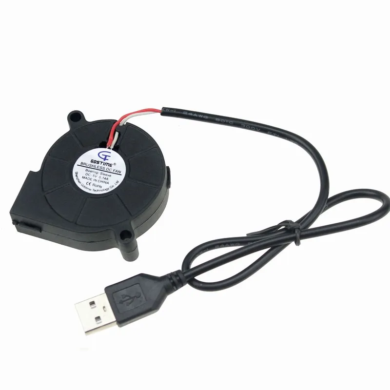 2PCS Gdstime DC 5V USB Blower Cooling Fan 50mm x 15mm 5015 Machine