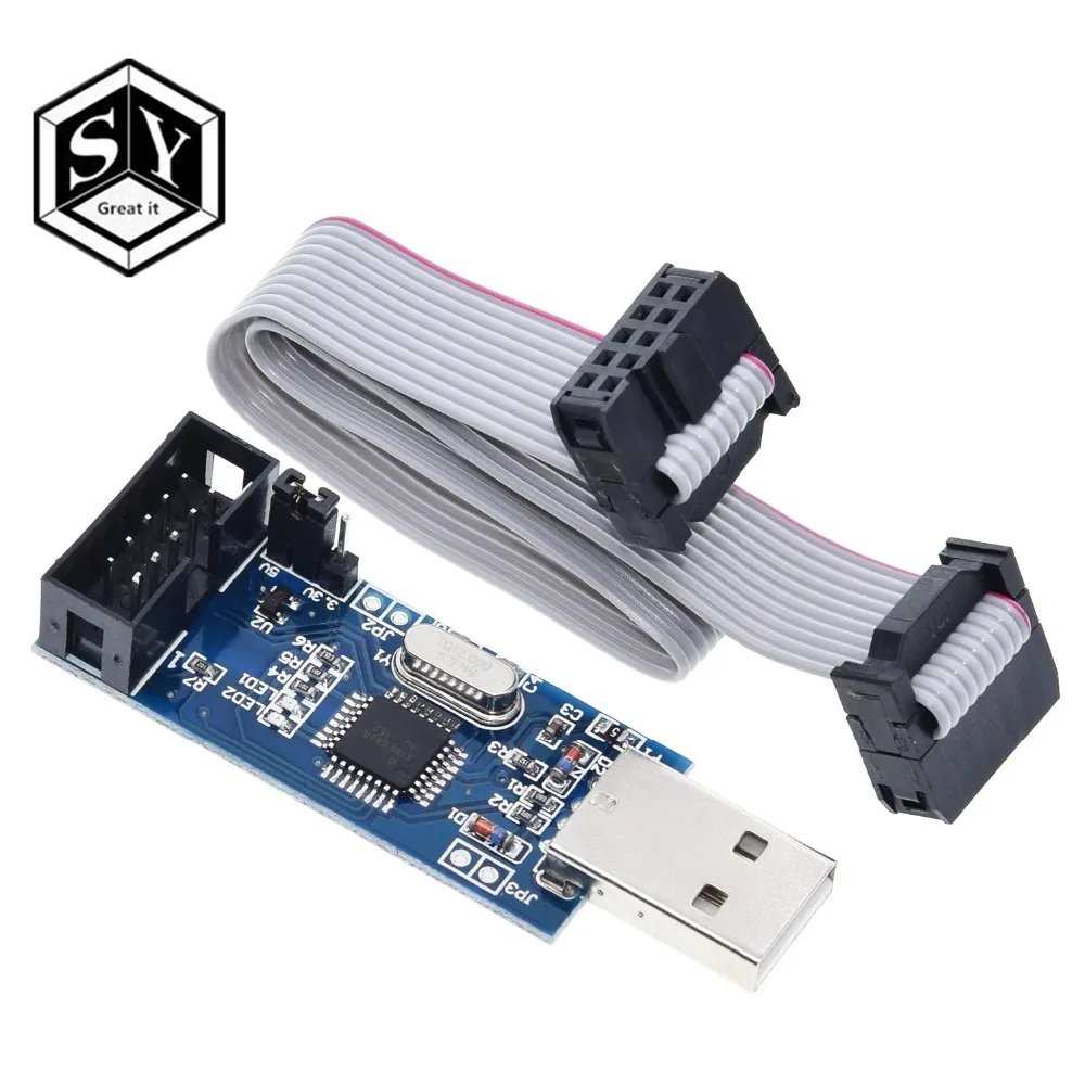 1 шт. Great IT USBASP USBISP AVR программист USB ISP USB ASP ATMEGA8 ATMEGA128 Поддержка Win7 64