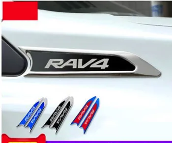 

1 PAIR SIDE WING BADGE EMBLEM FENDER DECAL BODY MOLDINGS FOR TOYOTA RAV4 2013-2016 2017 2018 ACCESSORIES CAR STYLING