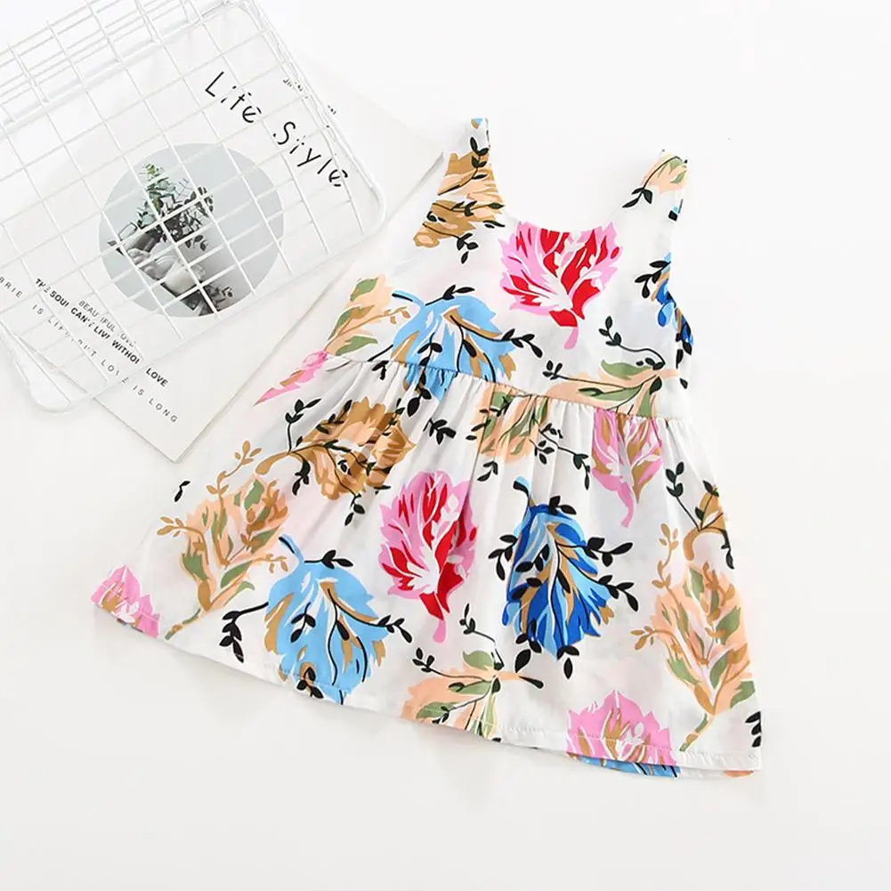 

Girl Kids Lovely Sling Dress Off Shoulder Cute Easily Wearing Vest Dress