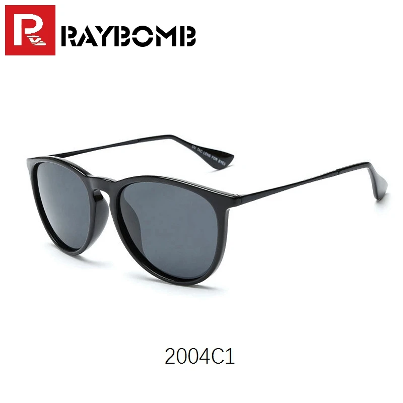 Raybomb-Мода Поляризованные Кошачий глаз Солнцезащитные очки для женщин Для мужчин Защита от солнца очки ретро дамы ERIKA Стиль Защита от солнца стекло - Цвет линз: 2004C1