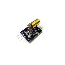 Free Shipping 1pcs KY-008 650nm Laser sensor Module 6mm 5V 5mW Red Laser Dot Diode Copper Head for Arduino