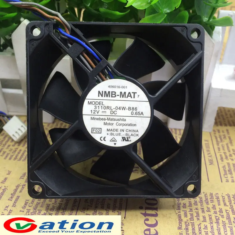 Computer Case CPU Cooler For NMB 8025 12V 0.65A 3110RL-04W-B86 4 wire PWM fan thermostat Computer Accessories CPU Cooling Fan Computer Case CPU Cooler For NMB 8025 12V 0.65A 3110RL-04W-B86 4 wire PWM fan thermostat Computer Accessories CPU Cooling Fan