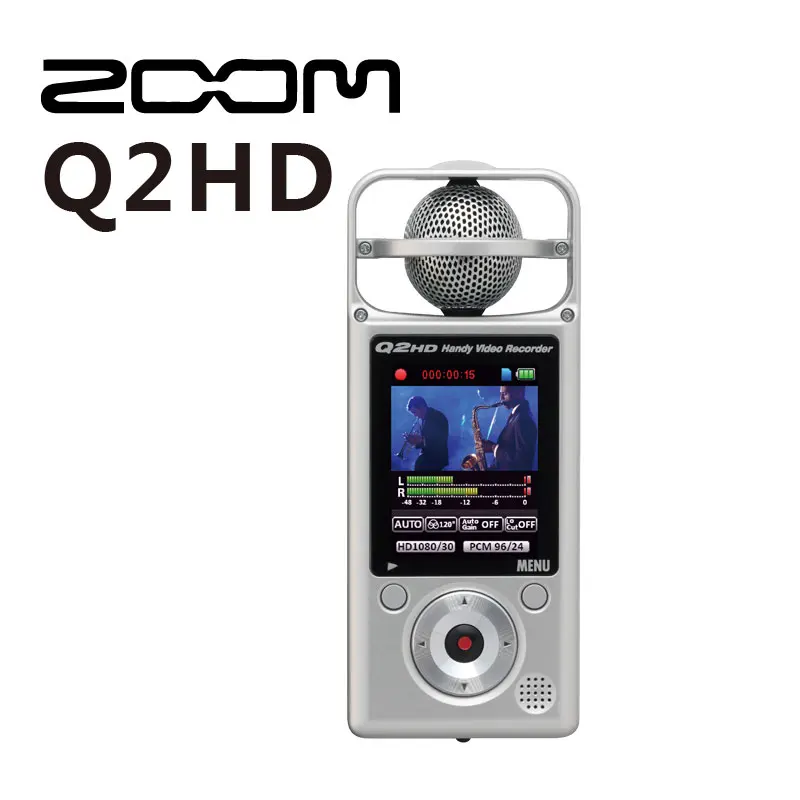 ZOOM Q2HD 1080P HD видео камера рекордер цифровой голосовой музыки встречи mp3 рекордер SLR микро аудио запись звука - Цвет: Белый