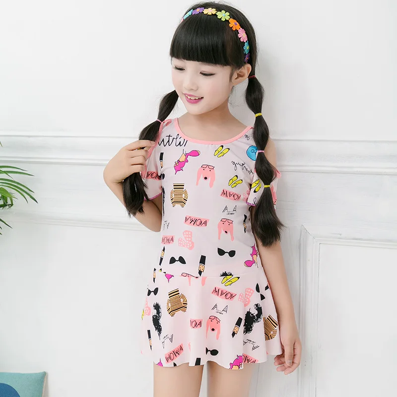 un pezzo costumi da bagno per bambini 2017 new print bambini costume da bagno beachwear ragazze