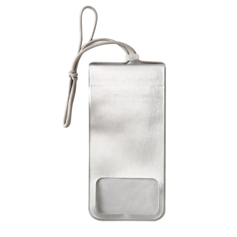 Открытый водонепроницаемый мешок для телефона сенсорный экран плавание Подводное плавание катание на лыжах Дайвинг Подводные мобильные сумки оборудование - Цвет: Silver