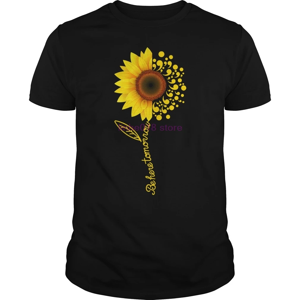 

GILDAN 2019 brand men shirt Be here tomorrow Sunflower Suicide Prevention shirt