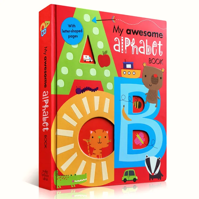 My Awesome Alphabet Book ABC original English board Books Baby kids learning educational word book 