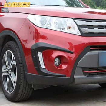 

AOSRRUN Front fog lamp eyebrow prevent chafing the eyebrow decoration frame Covers Car accessories For Suzuki vitara 2016 2017