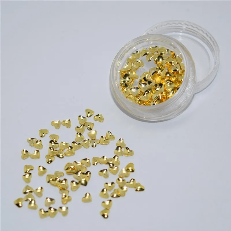 500psc Смешанные сплава Блеск 3D Золотой он Книги по искусству Гвозди Jewelry Аксессуары