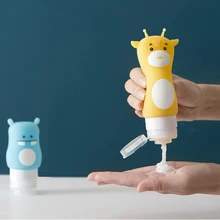 50/70/90 мл Аксессуары для ванной комнаты Портативный мультфильм Силиконовые пустая бутылочка для путешествий мини контейнер органайзер для косметики бутылки шампуня