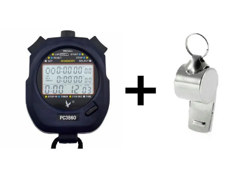 Cronômetro profissional portátil pc3860, cronômetro digital em grupo ...