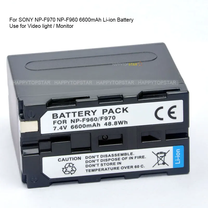 Аккумулятор Godox для Sony F970 светодиодный аккумулятор 6600 мА · ч 7 4 В 48 8 Вт/ч P120C 260C 308C II