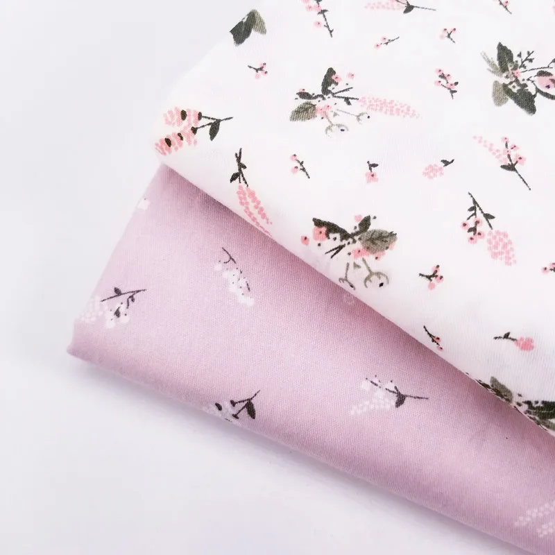 Цветочный принт, чистый хлопок, саржевая Лоскутная стеганая ткань, материал для детей и малышей