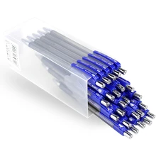 24 шт./партия экономичная синяя чернильная 0,7 мм шариковая ручка с кнопкой для школы и офиса, YZB00006