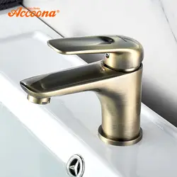 Accoona твердая латунь ванная комната хромированный полированный кран смеситель для умывальника миксер водопроводной воды открыть