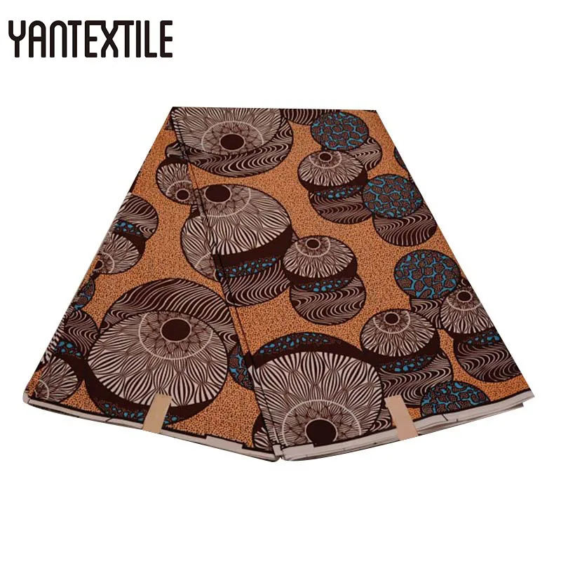 

YANTEXTILE New 2019 Ankara African Wax Print Fabric 6 Yards Fashion Veritable Wax Tissu Africain Batik Fabric For Wedding Dress