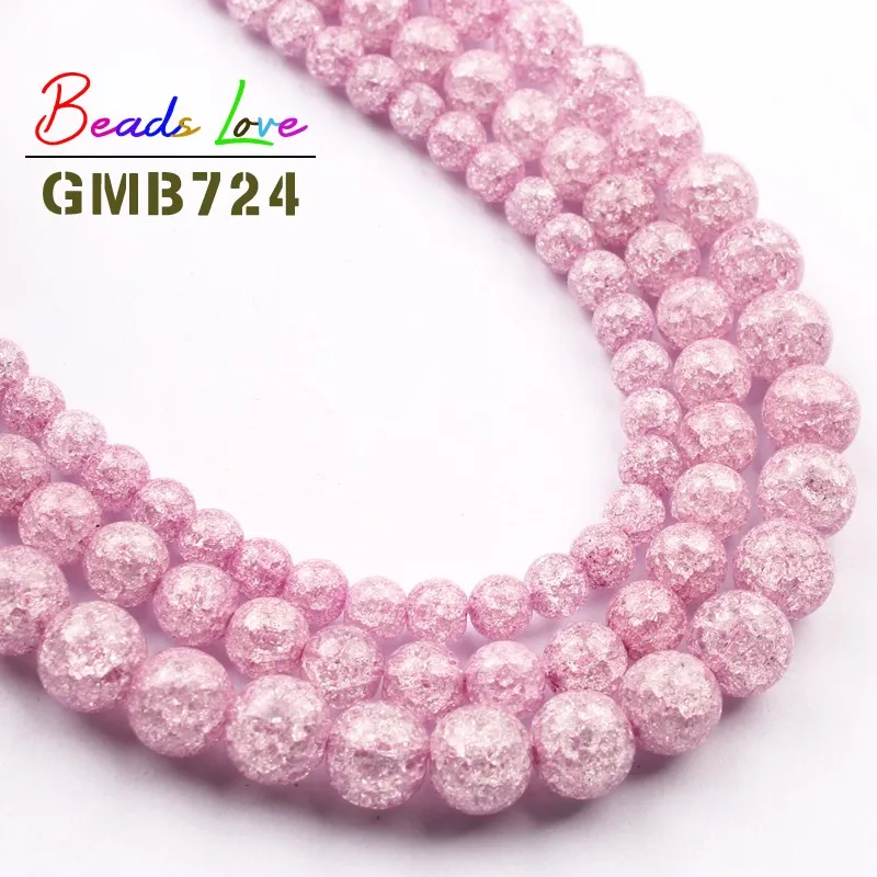 

Wholesale Light Purple Cracked Quartz Stone Round Beads For Jewelry Making 6 8 10mm Diy Bracelet Necklace Crystal Perles 15''