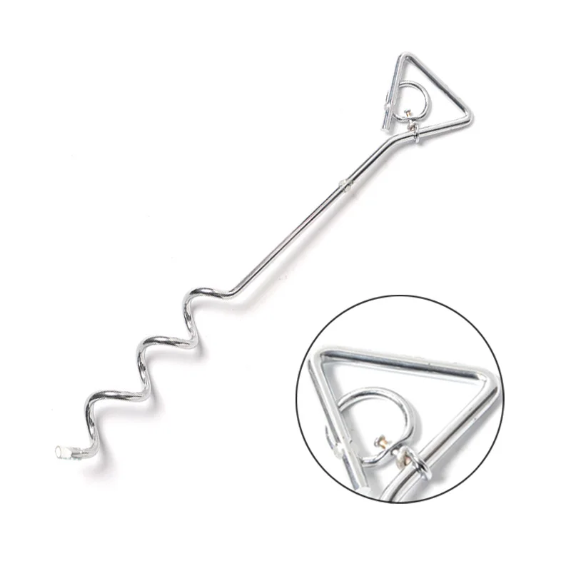 

Outdoor Tent Pegs Hooks Screw Camping 45cm Stainless Steel 1Pcs 17.7" Silver Steel Stakes Large Nails Heavy Duty Firm
