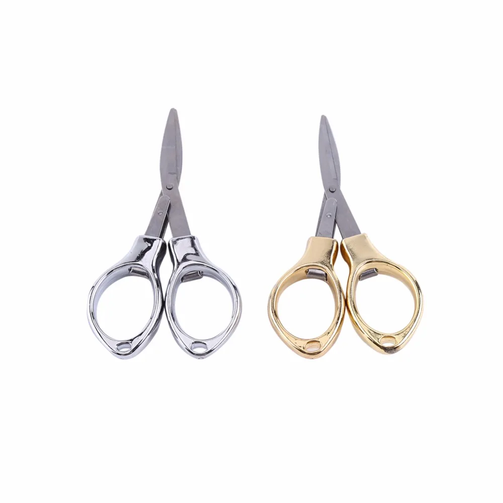 Mini Stainless Steel Folding Keychain Fishing Scissors Mini Folding