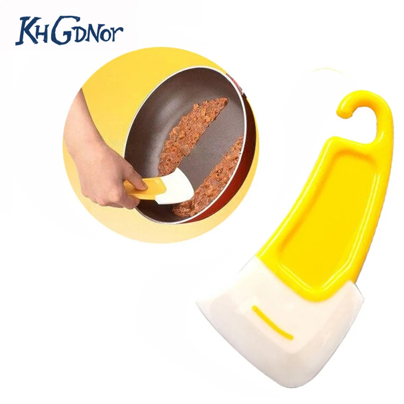 

Useful Kitchen Cleaning Brush Silicone Spatula Pot Pan Clean Scraper Kitchen Accessories