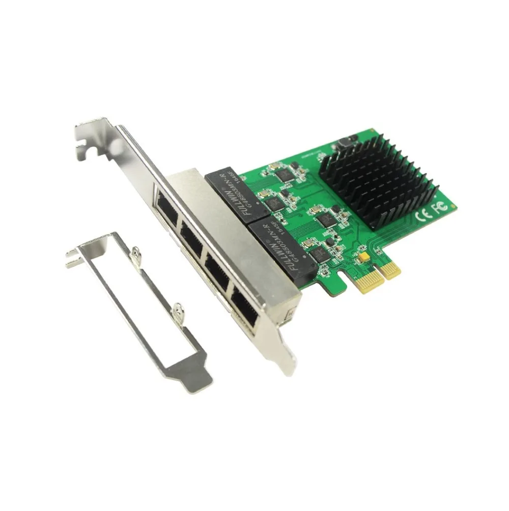 Iocest PCI-Express 4 порта Gigabit Ethernet контроллер карты RTL8111 чипы с низкопрофильным кронштейном