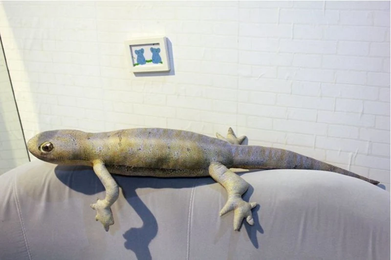 Dorimytrader Simulation Animal Lizard Plush Toy Big Realistic Animals Lizard Doll Gift for Kids Creative Decoration 100cm 39inch DY50027(27)_1