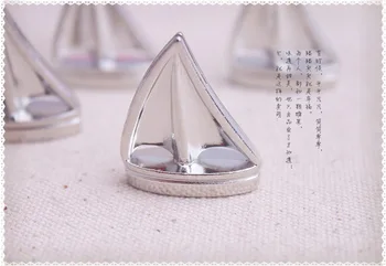 

Wedding favors Shining Sails Boats Silver Place Card Holders Elegant wedding party supplies 50pcs Wholesale DHL Free Shipping