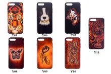 

Leather For iphone 6 6s 7 8 plus Animal Case Luxury Fierce Tiger Wolf Totem Butterfly Eagle Eye Vulture Dog for Phone X Shell