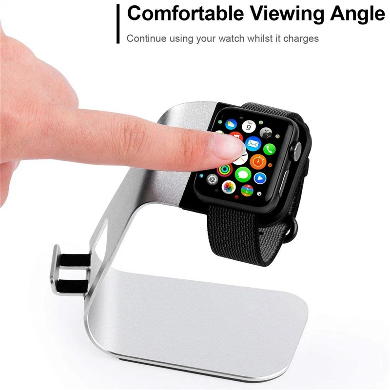 Универсальная 2 в 1 алюминиевая зарядная док-станция для Apple Watch 1 ...