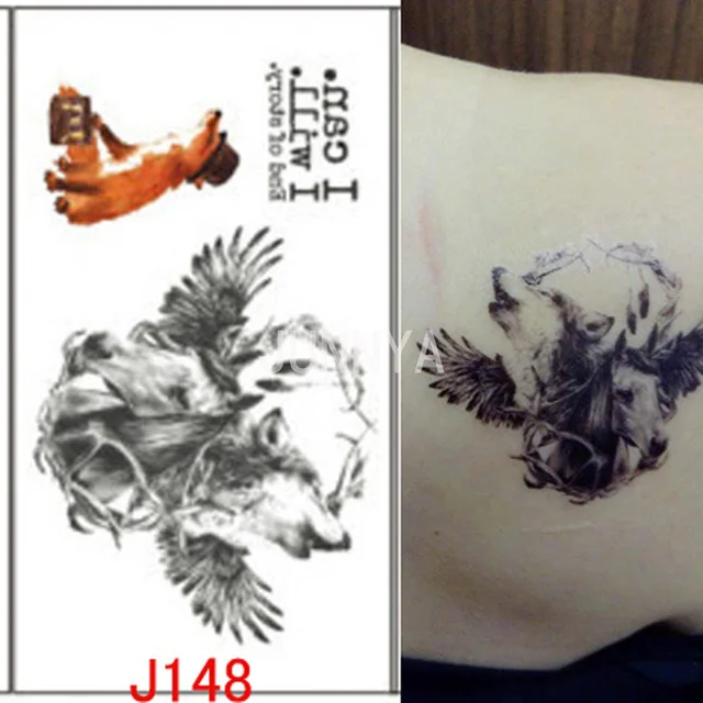 fox horse wolf tattoo