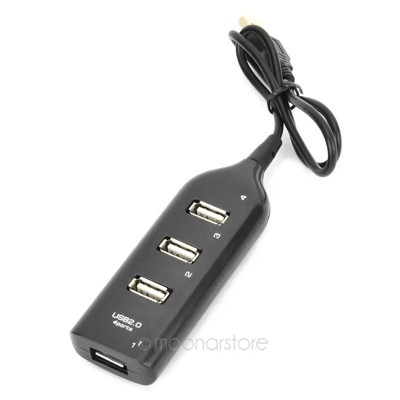 

Mini 4 Port HUB High Speed USB 2.0 Splitter Adapter Hub with Cable For PC Laptop