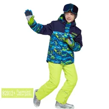 Phibee/XXS-XXL лыжный костюм для мальчиков и девочек водонепроницаемые штаны+ куртка, комплект зимней спортивной утолщенной одежды детские лыжные костюмы Прямая поставка