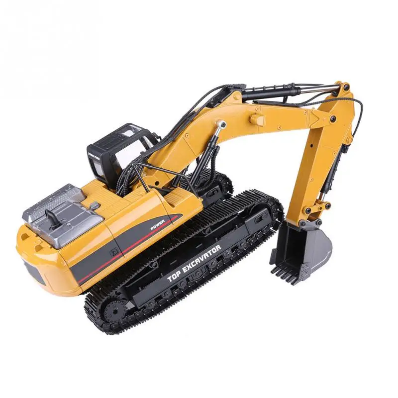 HUINA 1580 2.4G 1:14 23CH 3 in 1 Rc Hydraulic Excavator Electric Model Excavator Engineering Vehicle Remote Control Truck Autos