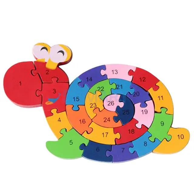 Us 122 Educational Brain Game 26 English Letters Kids Winding Snail Wooden Toys Wood Kids 3d Puzzle Wood Toy In Puzzles From Toys Hobbies On - 