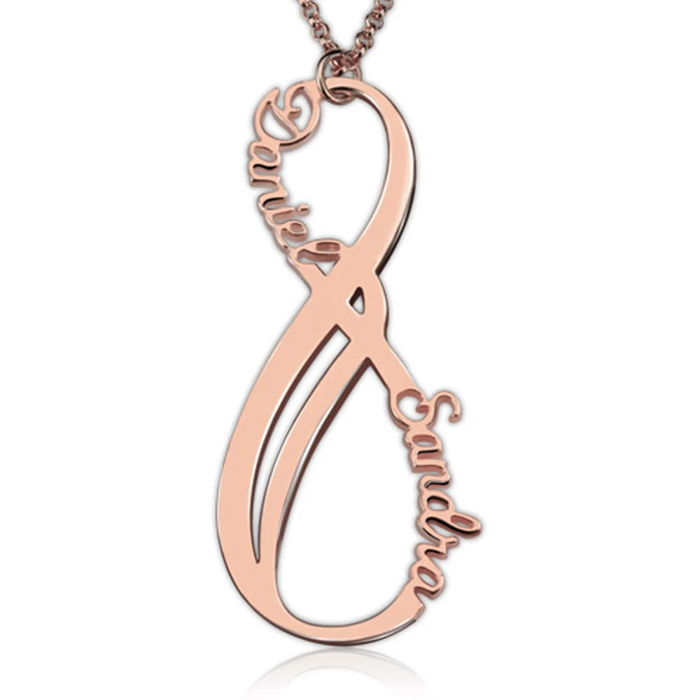 

Custom Name Infinity Pendant Necklace Gold Tiny Delicate Personalized Necklace Jewelry For Best Friend Bridesmaid Gift PN0018
