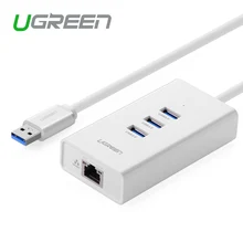 Ugreen 3 Порт USB 3.0 HUB10/100 Мбит rj45 Ethernet LAN Проводной Сетевой Адаптер для Windows, Mac