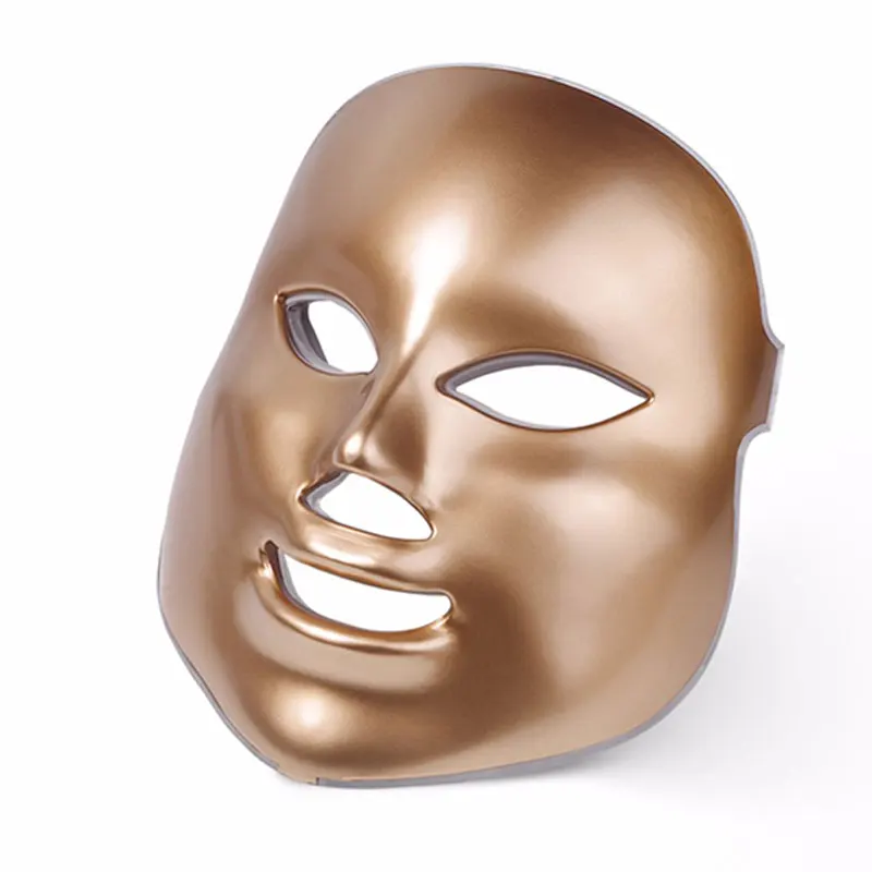 

Gold Beauty Mask Led Mask Therapy Led Light Therapy Photon Therapy Light Facial Skin Care Beauty Mask 7 Color Led