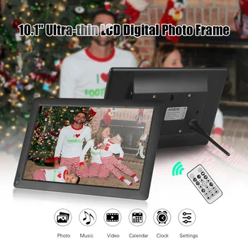 

Andoer 10.1 Inch IPS LCD Photo Frame Digital Desktop 1280 * 800 Supports Motion Detection with 8GB Memory Card Remote Control