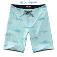 Gsou снег бренд летние мужские Пляжные шорты Купальники для малышек мужская красочные печатные Спортивные шорты Кружево Дайвинг Сёрфинг Шорты для женщин