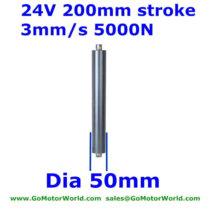 24V 3mm s font b speed b font 200mm 8inch stroke 5000N 500KG 1100LBSload tubular linear