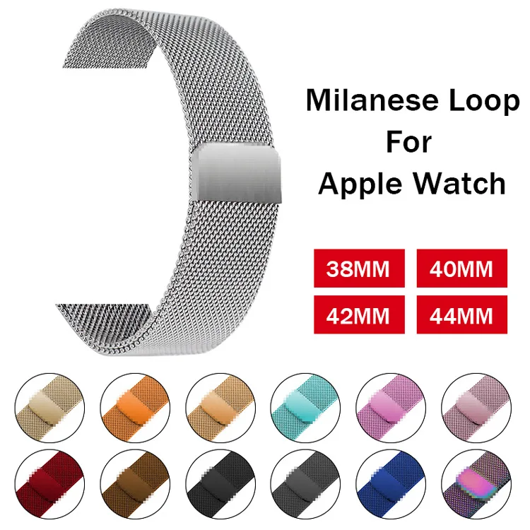 

Watchband For Apple Watch series 4 3 2 1 for iwatch band 42mm 38mm 44mm 40mm Milanese Loop pulseira correa Bracelet Accessories