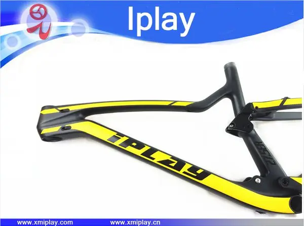 Discount 2019 New design IPLAY 29 full suspension frame carbon fiber 650B mtb frame 27.5er mountain bike frame UD matt 148*12mm thru axle 2