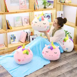 Мультфильм собака плюшевые подушки Rainbow unicorn игрушки для детей подарок содержат плюшевые фланелевое одеяло спальня подушка