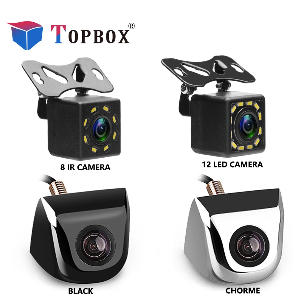 

Topbox Car Rear View Camera 8 LED Night Vision Reversing Auto Parking Monitor CCD Waterproof 170 Degree HD Video